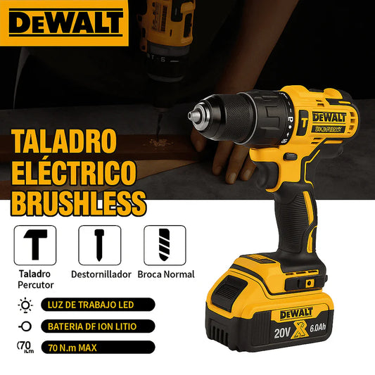 DEWALT - SET CON TALADRO RECARGABLE + HERRAMIENTAS DW-22
